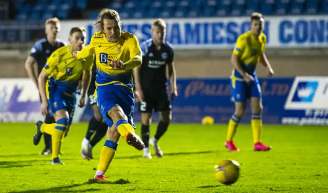 Stevie May has scored two from the penalty spot