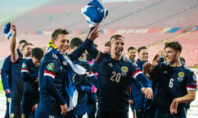 Scotland players celebrate