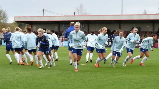 Chelsea warm-up