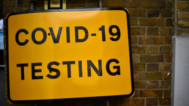 A sign about testing