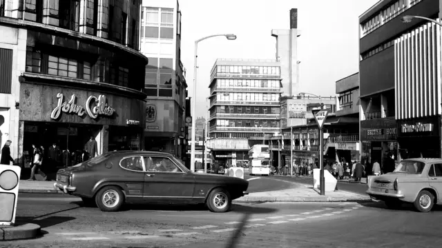 Cars in the city centre