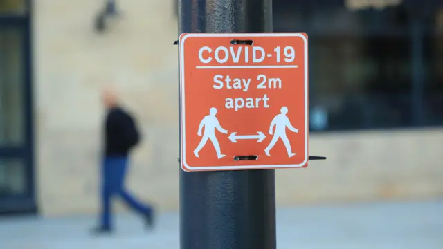 A Covid sign