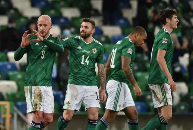 Liam Boyce celebrates his second international goal