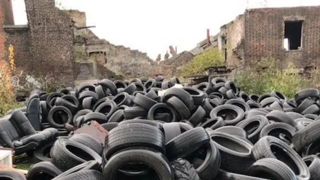 Tyres at the factory