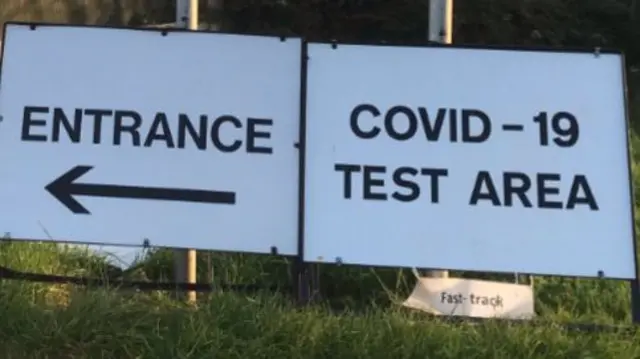 Test centre sign