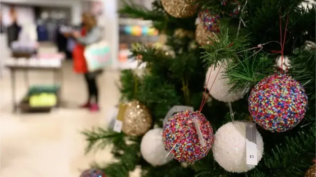 Christmas decorations on a tree