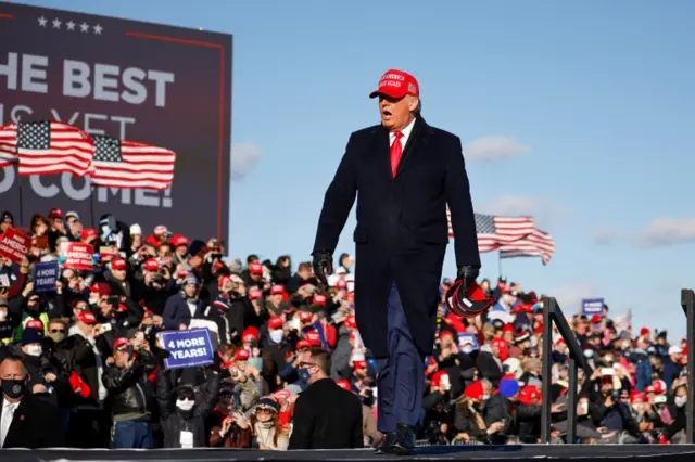 Trump at a rally in Pennsylvania