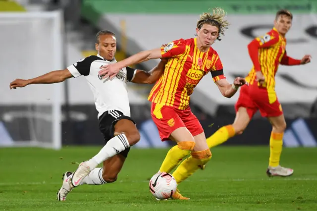 Fulham's Bobby De Cordova-Reid and West Brom's Connor Gallagher