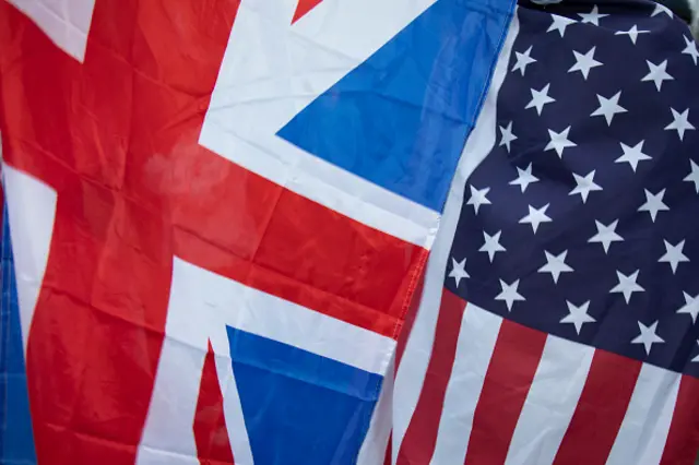 The UK and US flags