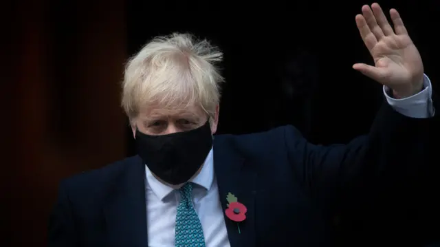 Boris Johnson leaving 10 Downing Street, central London to appear at the House of Commons where he warn MP that coronavirus deaths over the winter could be twice as high as during the first wave of the pandemic