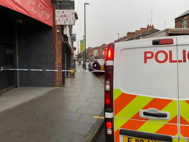 Police at Alfreton Road, Nottingham