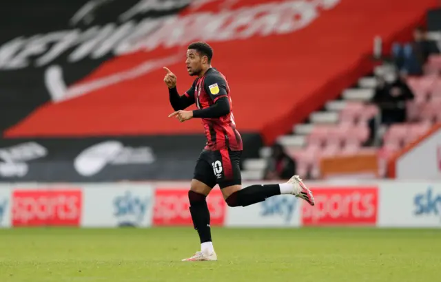 Arnaut Danjuma celebrates his goal