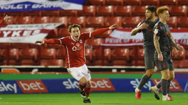 Callum Styles celebrates