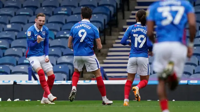 Ronan Curtis celebrates