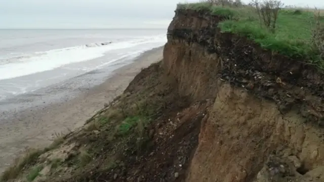 The coastal erosion