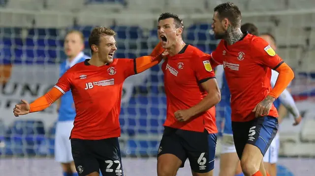 Luton celebrate