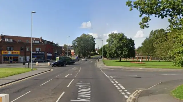 The junction of Oak Tree Drive and Oakwood Lane, Gipton.