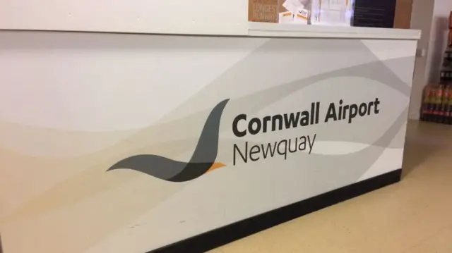 Cornwall Airport desk