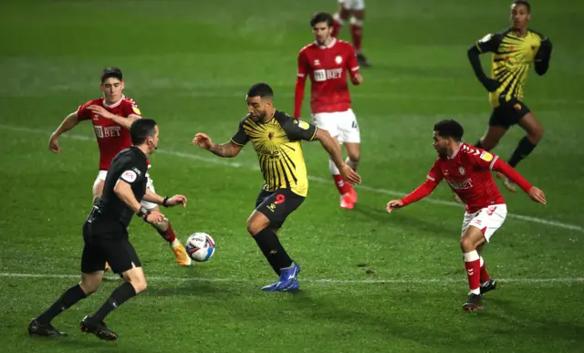 Troy Deeney in action