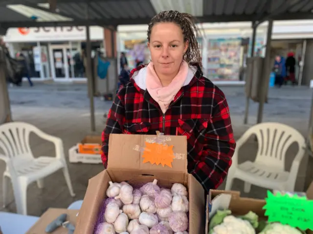 Sarah Payne, a fruit and veg seller in West Bromwich High Street