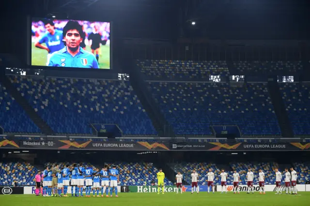 Diego Maradona tributes in Napoli