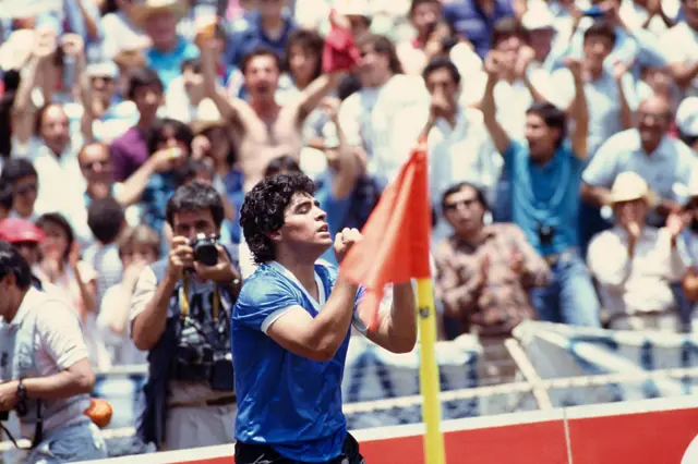 Maradona celebrates