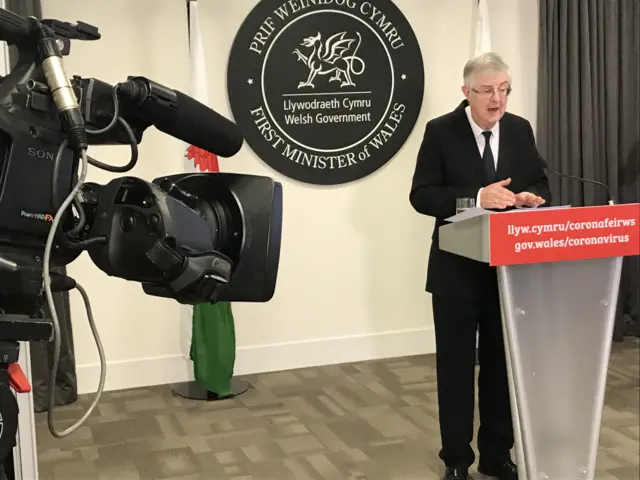 Mark Drakeford at Friday's Covid briefing