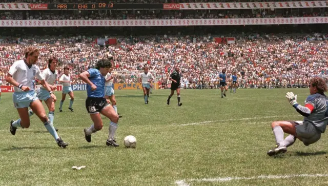 Maradona scores