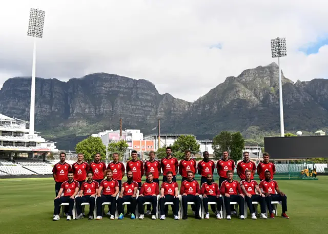 England cricket team photo ahead of their series with South Africa