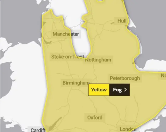 Met Office weather warning map