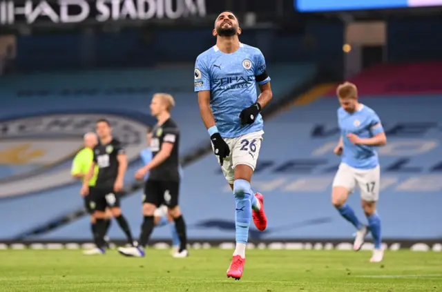 Mahrez celebrates