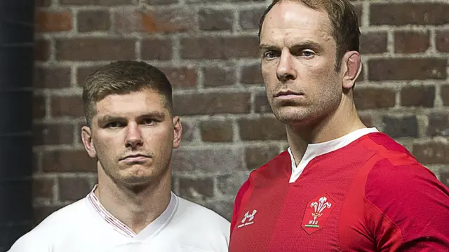 Owen Farrel (left) and Alun Wyn Jones