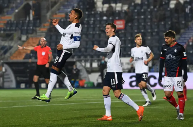 Rangers' James Tavernier celebrates