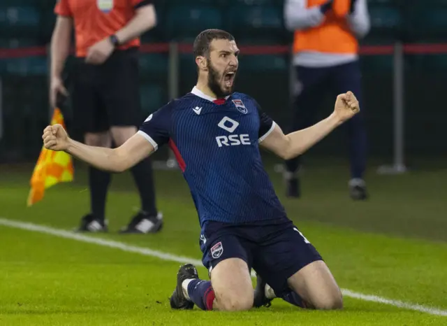 Ross County's Alex Iacovitti celebrates making it 2-0