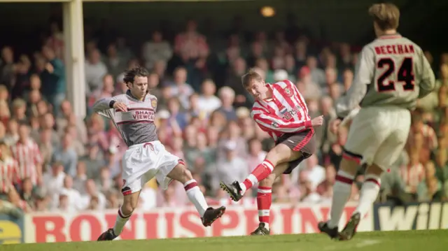 Man Utd at Southampton in 1996