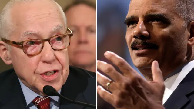 Michael Mukasey and Eric Holder