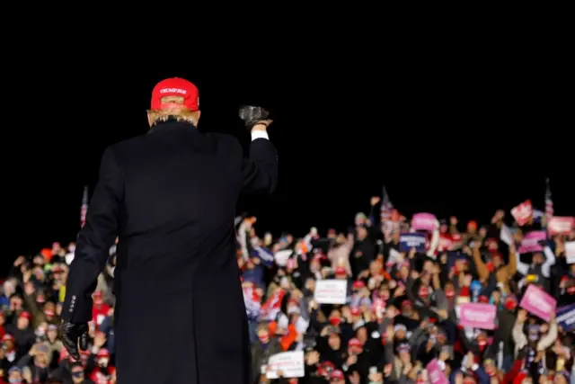 President Trump at his final rally in Michigan