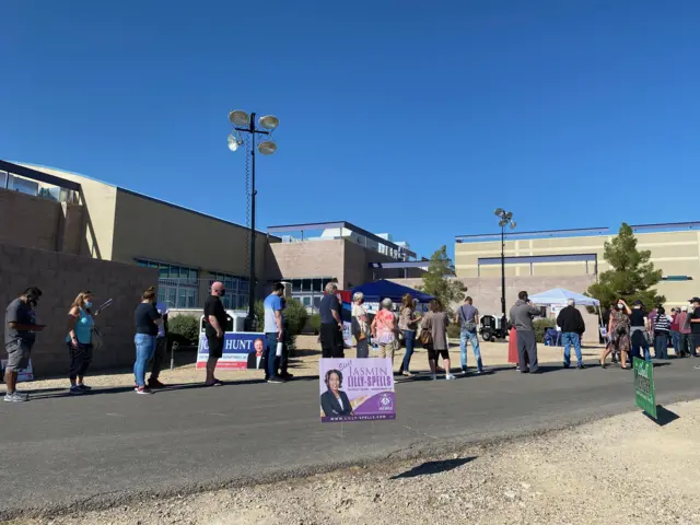 Some polling stations in Nevada stayed open late due to technical problems earlier in the day