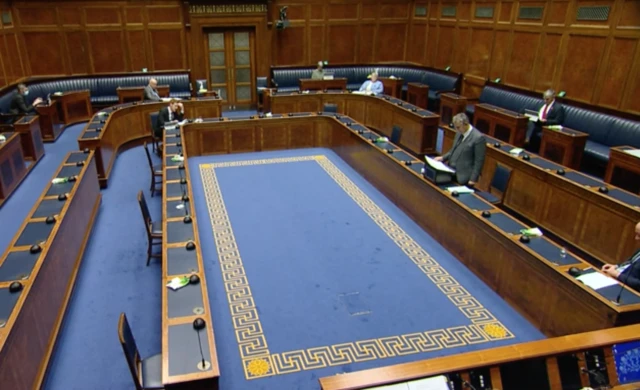 Edwin Poots speaking in the chamber