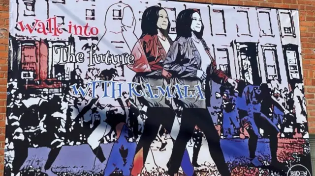 Mural of Kamala Harris