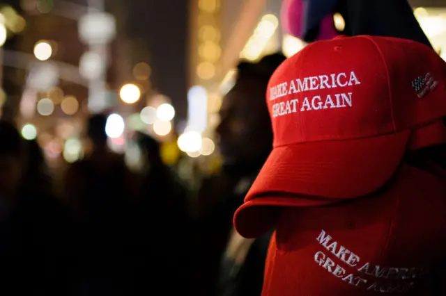 Red 'Make America Great Again' hats