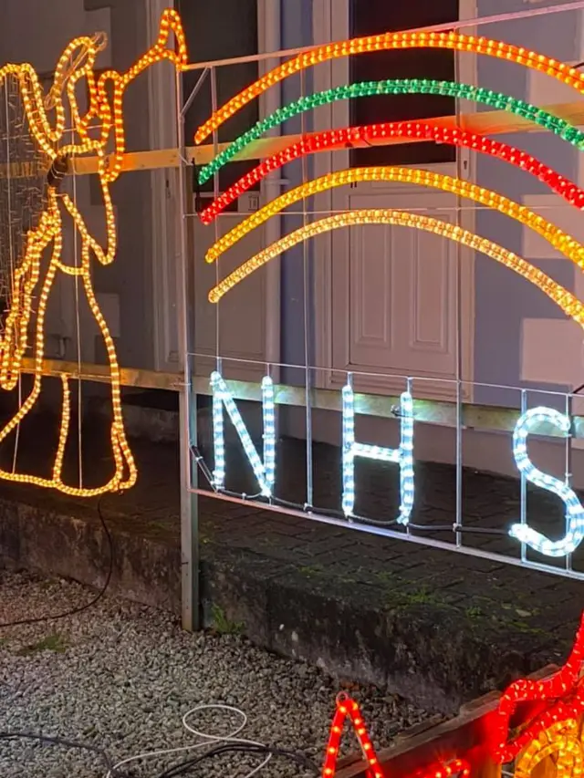 NHS and rainbow lights