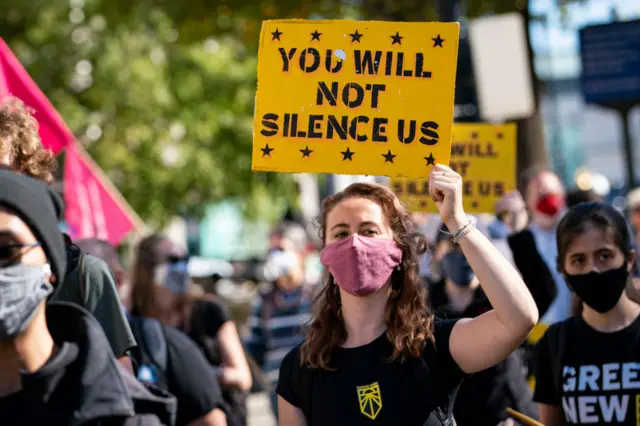 In Washington DC, activists marched to the offices of Fox News