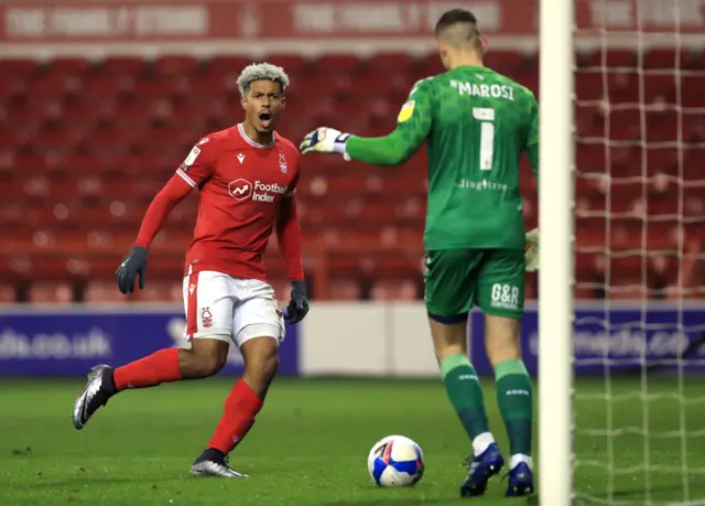 Lyle Taylor celebrates