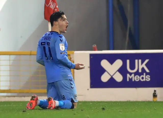 Callum O'Hare celebrates