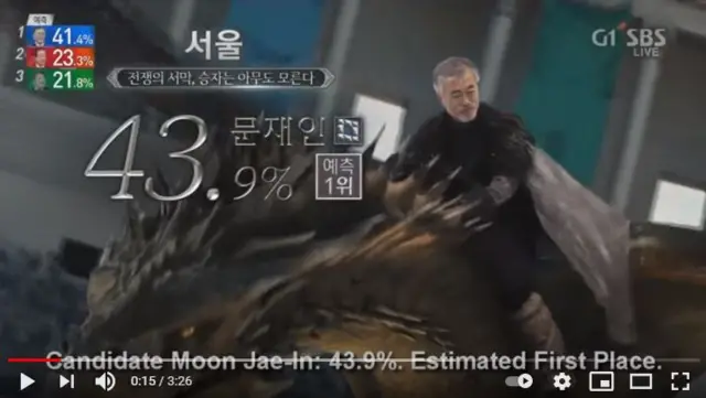 SBS graphic of politician Moon Jae