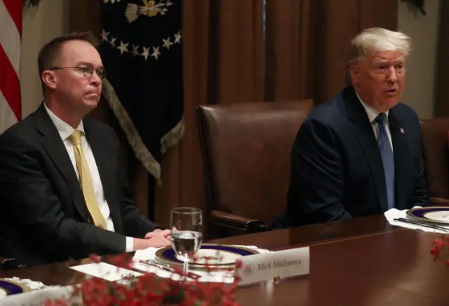 Mick Mulvaney and Donald Trump