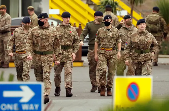 Soldiers at Pontins