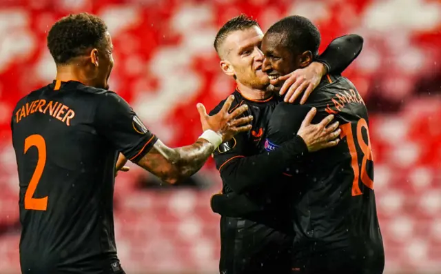 Rangers goalscorer Glen Kamara celebrates