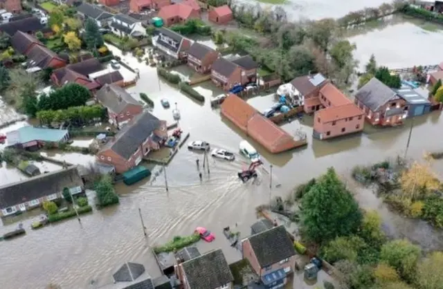 Properties flooded in Doncaster